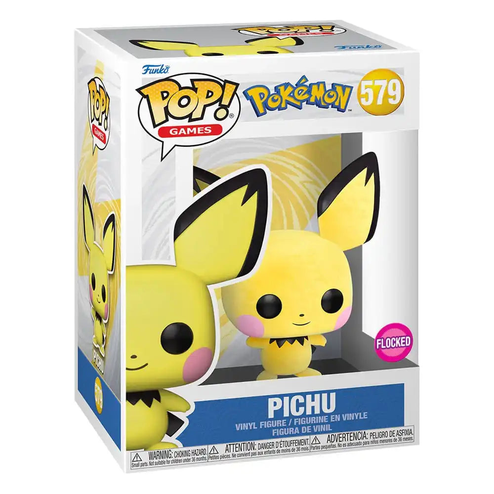 Pokemon POP! Games Vinyl Figur Flocked Pichu *Exclusive Version* 9 cm - Smalltinytoystore