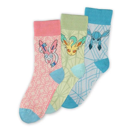 Pokémon Socken 3er-Pack Evoli Evolution 3.0 39-42 - Smalltinytoystore