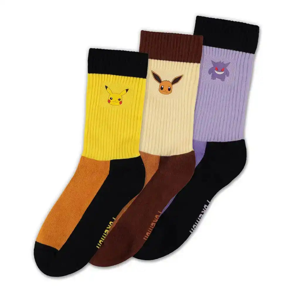 Pokémon Socken 3er-Pack Starter Pokémon 39-42 - Smalltinytoystore