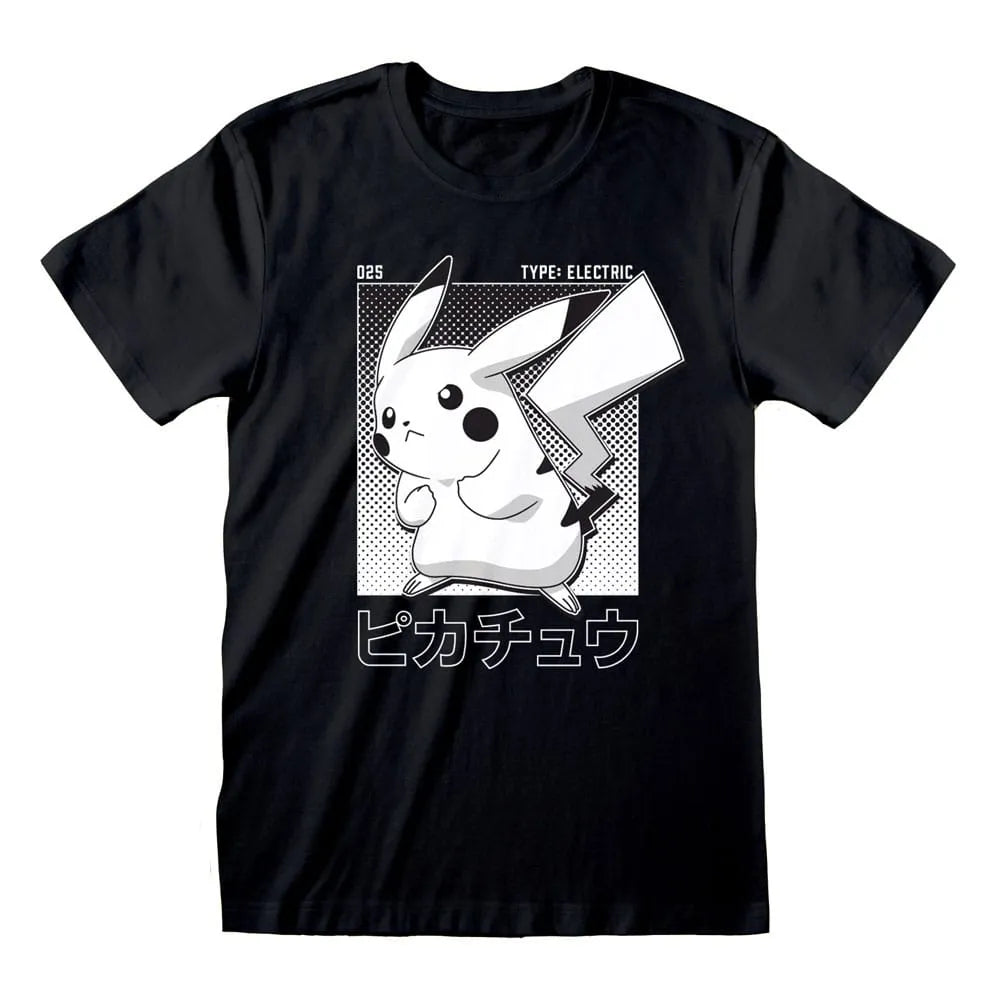 Pokemon T-Shirt Halftone Pikachu Größe M - Smalltinytoystore