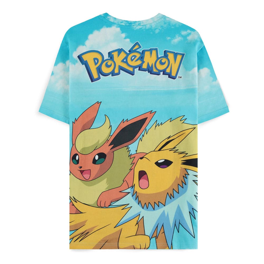 Pokémon T-Shirt Mirage AOP Evoli Evolutions Größe M - Smalltinytoystore