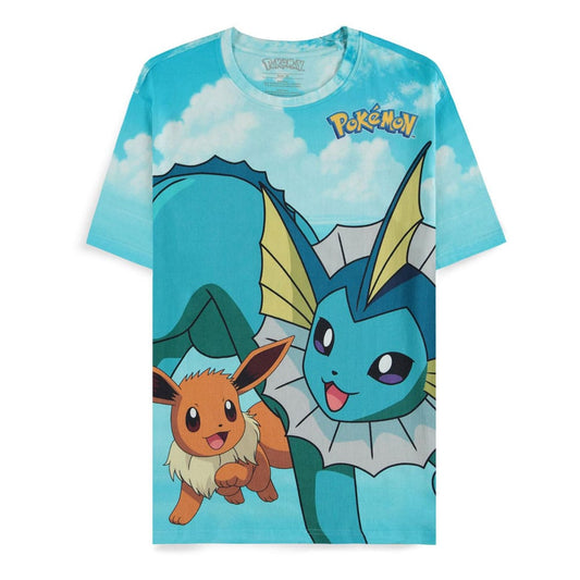 Pokémon T-Shirt Mirage AOP Evoli Evolutions Größe S - Smalltinytoystore
