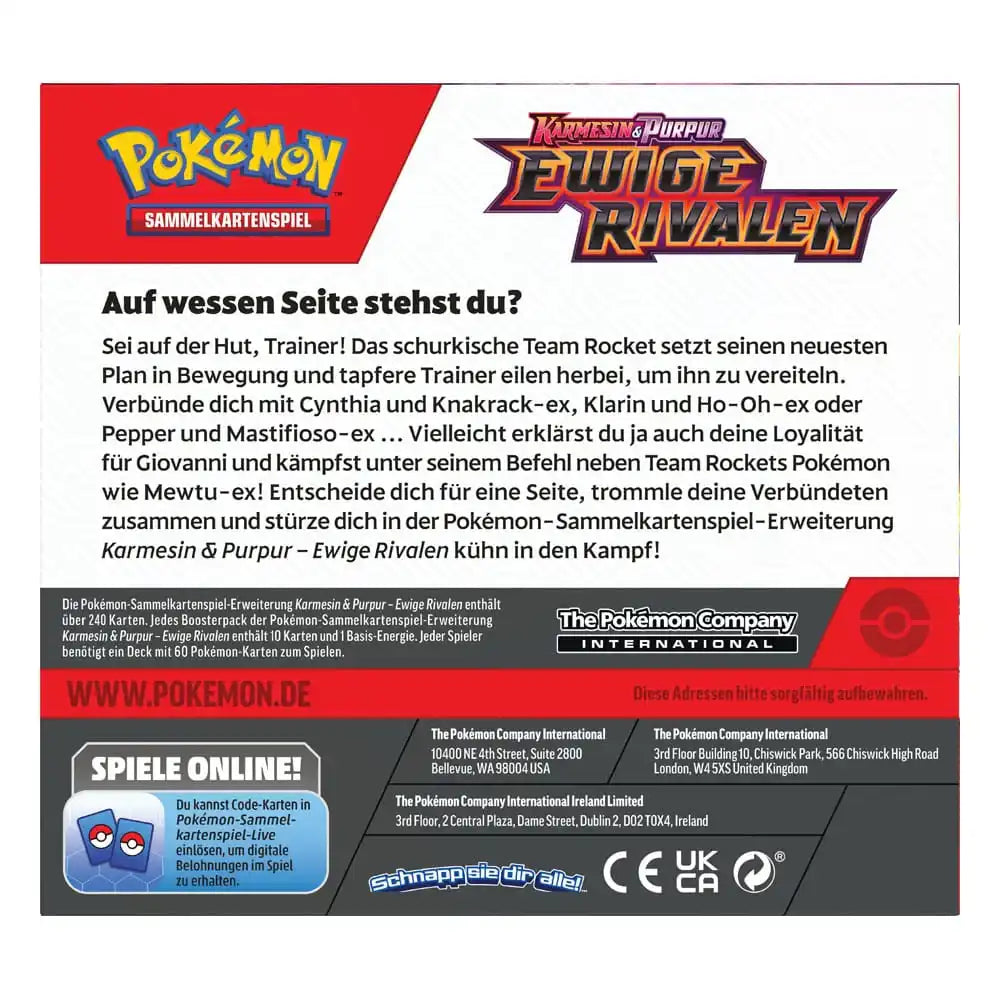 Pokémon TCG KP10 Karmesin & Purpur - Ewige Rivalen Booster Display (36) *Deutsche Version* - Smalltinytoystore