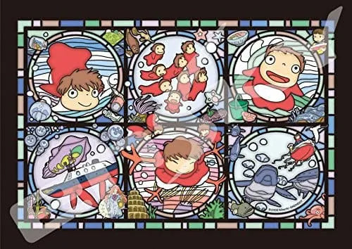 Ponyo Puzzle Stained Glass Ponyos everywhere (208 Teile) - Smalltinytoystore