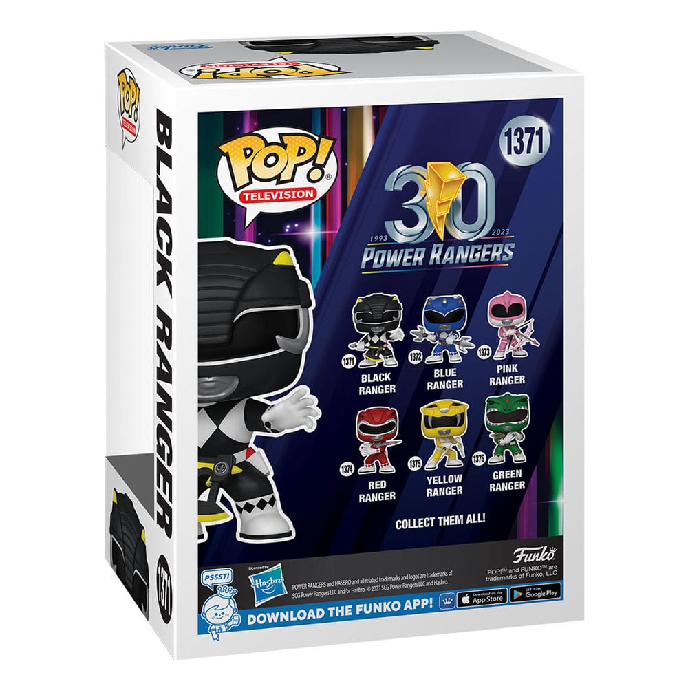 Power Rangers 30th POP! TV Vinyl Figur Black Ranger 9 cm - Smalltinytoystore
