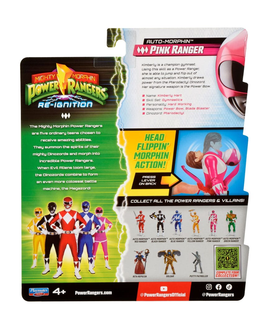 Power Rangers Actionfigur Auto-Morphin Pink Ranger 12 cm - Smalltinytoystore