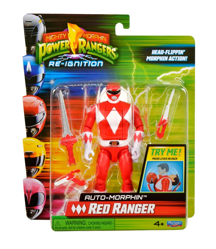 Power Rangers Actionfigur Auto-Morphin Red Ranger 12 cm - Smalltinytoystore
