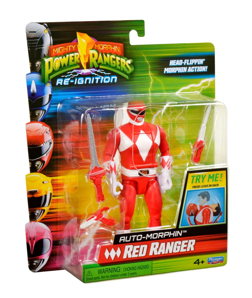 Power Rangers Actionfigur Auto-Morphin Red Ranger 12 cm - Smalltinytoystore