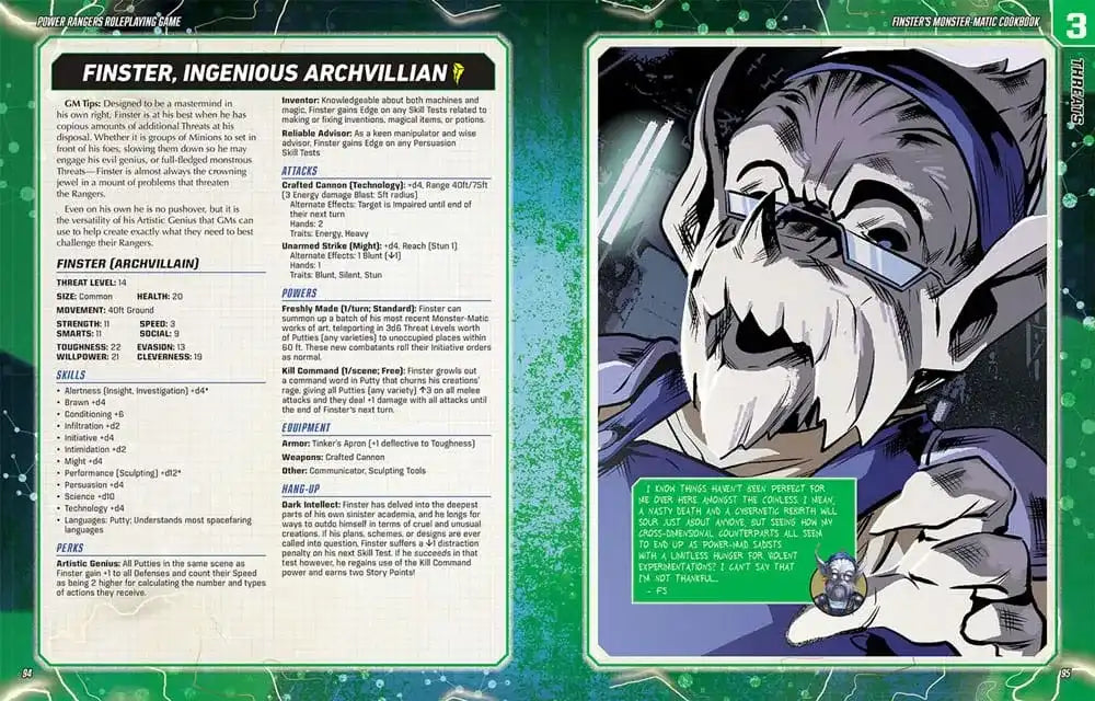 Power Rangers RPG Buch Finster's Monster-Matic Cookbook Sourcebook *Englische Version* - Smalltinytoystore