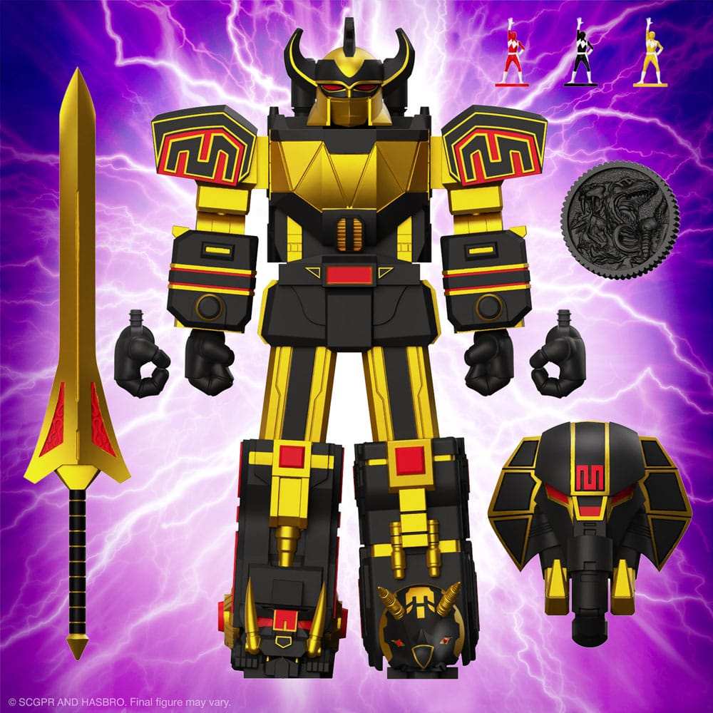 Power Rangers Ultimates Actionfigur Megazord (Black/Gold) 18 cm - Smalltinytoystore