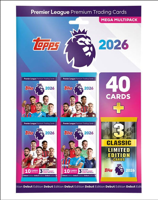 Premier League 2025/26 Trading Cards Mega Multipack - Smalltinytoystore