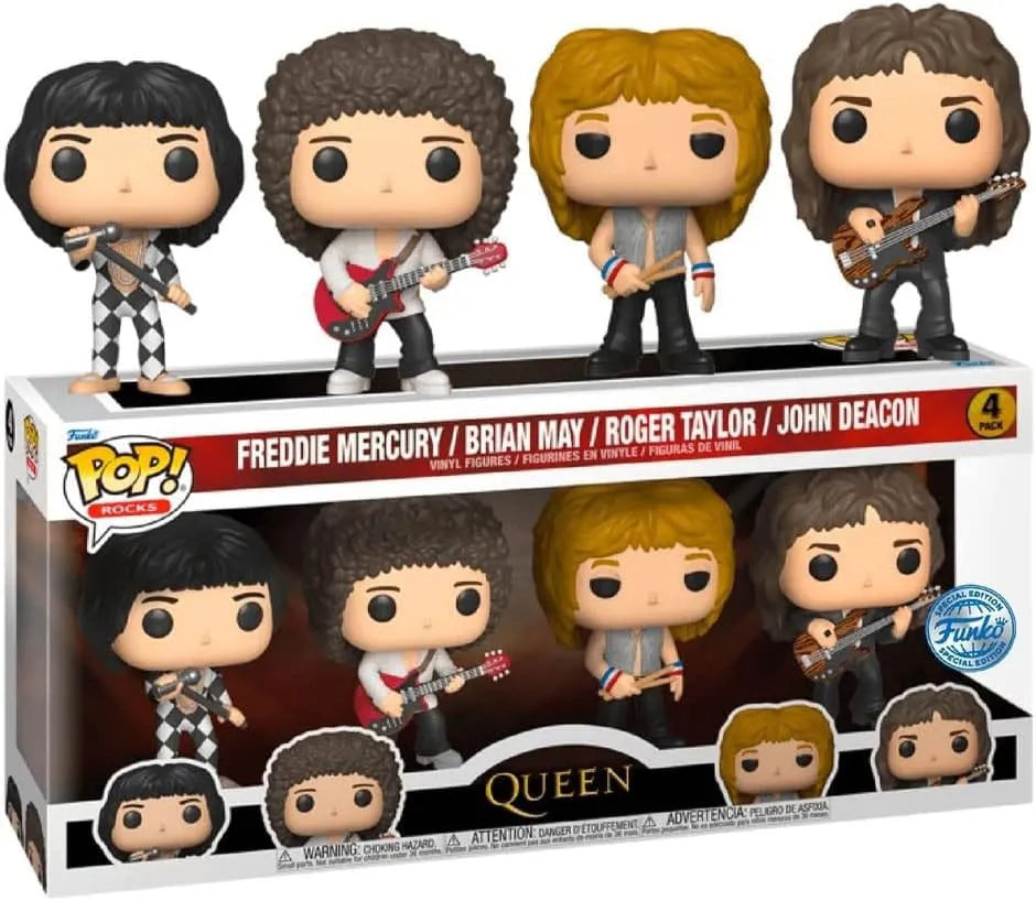 Queen POP! Rocks Vinyl Figuren 4er-Pack 9 cm - Smalltinytoystore