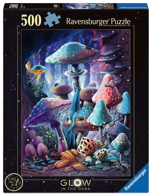 Ravensburger Glow-in-the-Dark Puzzle Pilze im Mondschein (500 Teile) - Smalltinytoystore