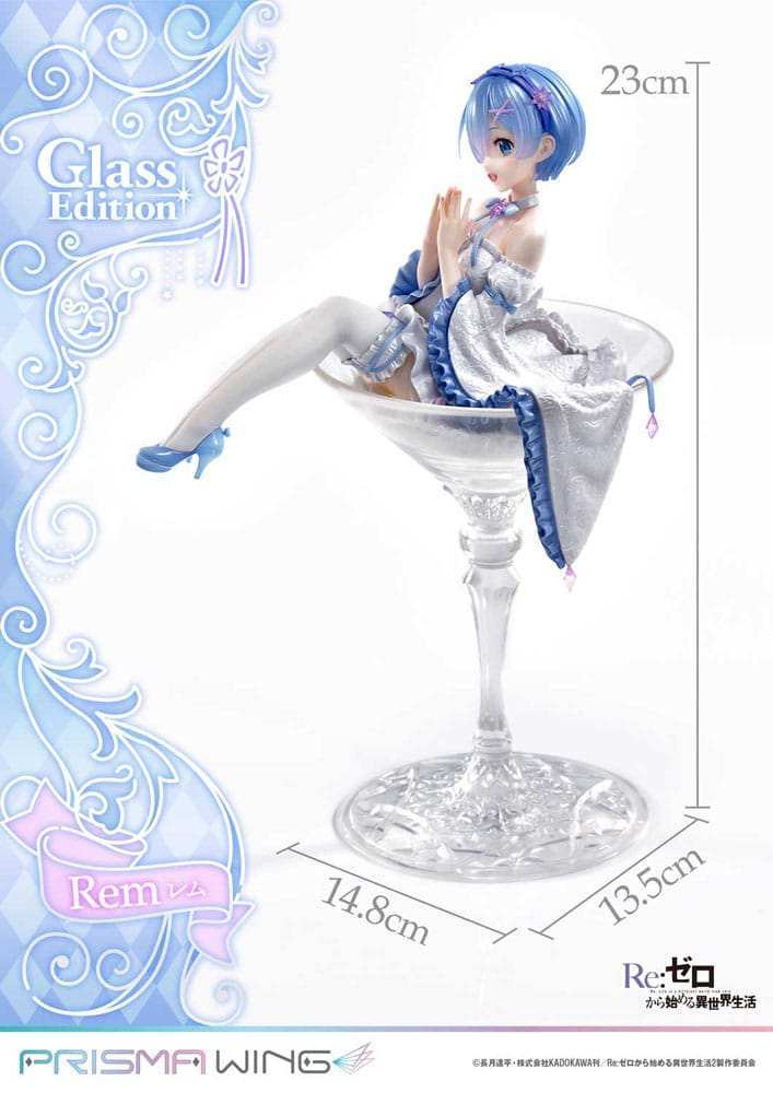 Re:Zero - Starting Life in Another World Prisma Wing PVC Statue 1/7 Rem Glass Edition 23 cm - Smalltinytoystore