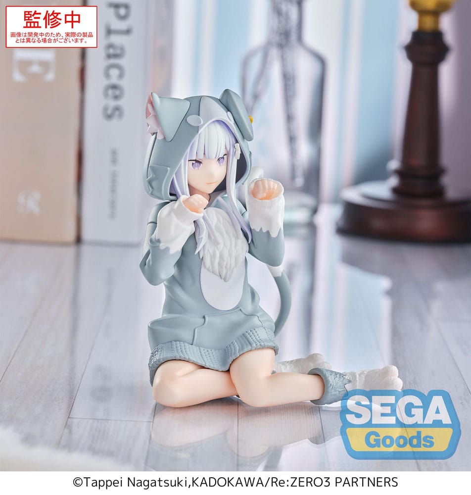 Re:Zero Starting Life in Another World Yumemirize PVC Statue Emilia Mofumofu Pack 11 cm - Smalltinytoystore