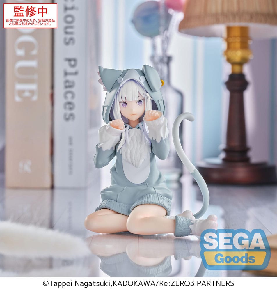 Re:Zero Starting Life in Another World Yumemirize PVC Statue Emilia Mofumofu Pack 11 cm - Smalltinytoystore