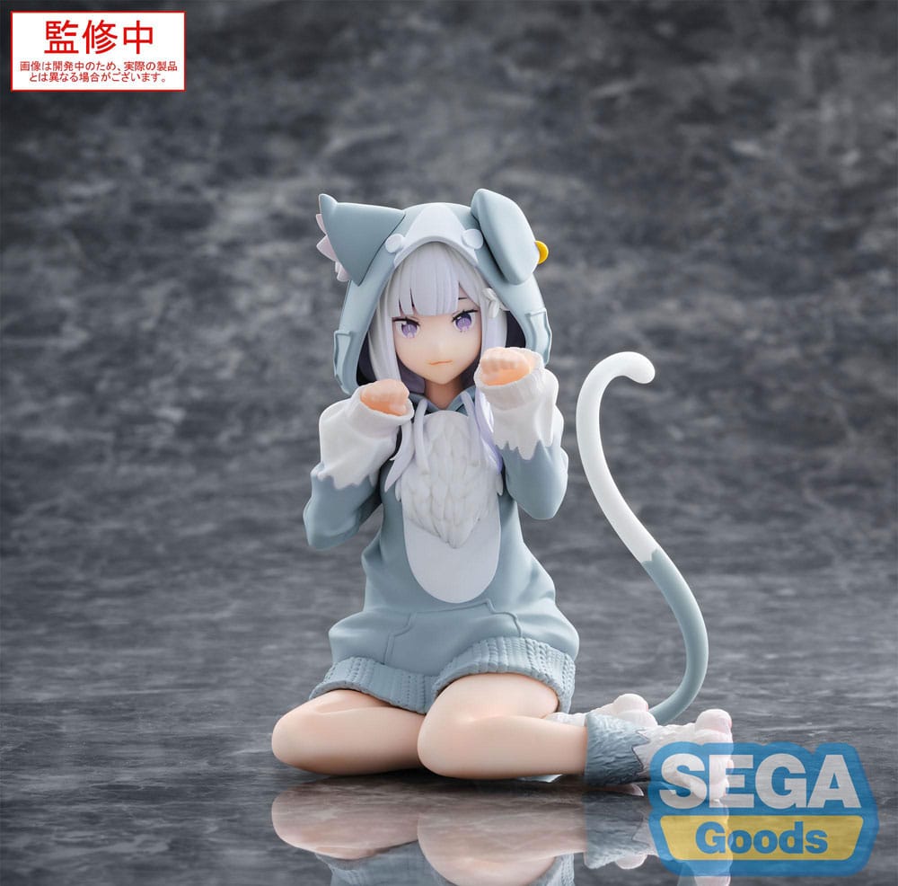 Re:Zero Starting Life in Another World Yumemirize PVC Statue Emilia Mofumofu Pack 11 cm - Smalltinytoystore