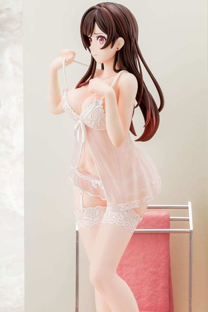 Rent-A-Girlfriend PVC Statue 1/6 Chizuru Mizuhara See-through lingerie figure angel white Ver. 23 cm - Smalltinytoystore