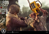 Resident Evil 4 Ultimate Premium Masterline Series Statue 1/4 Leon S. Kennedy vs. Chainsaw Villager 76 cm - Smalltinytoystore