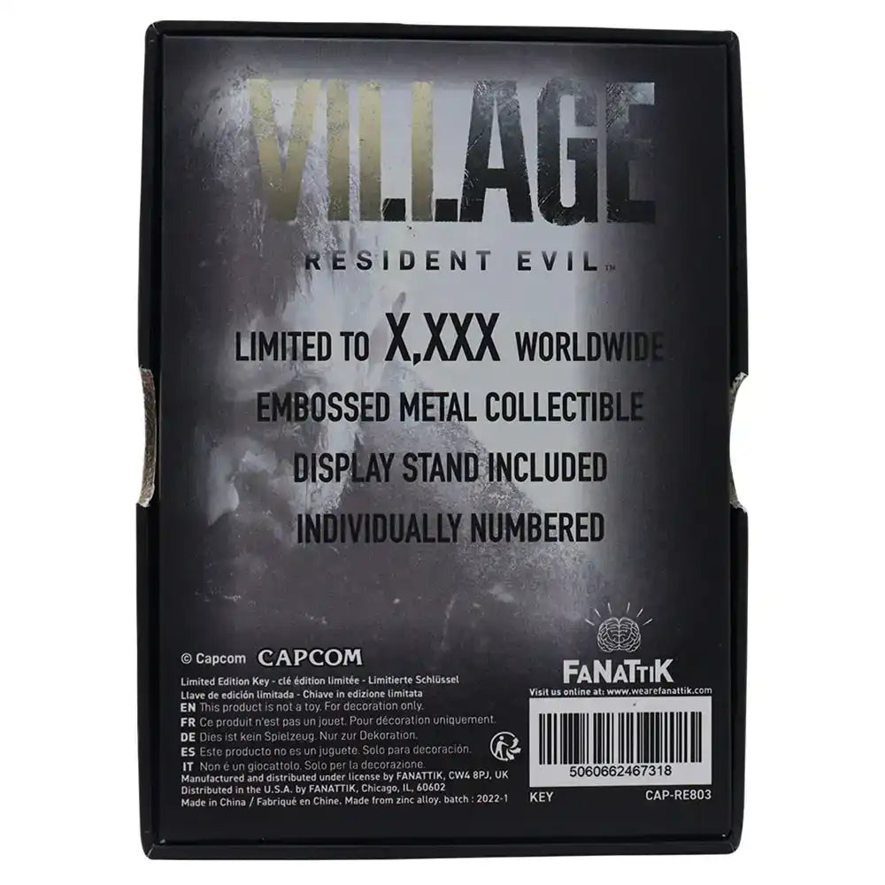 Resident Evil VIII Replik 1/1 Insignia key Limited Edition - Smalltinytoystore