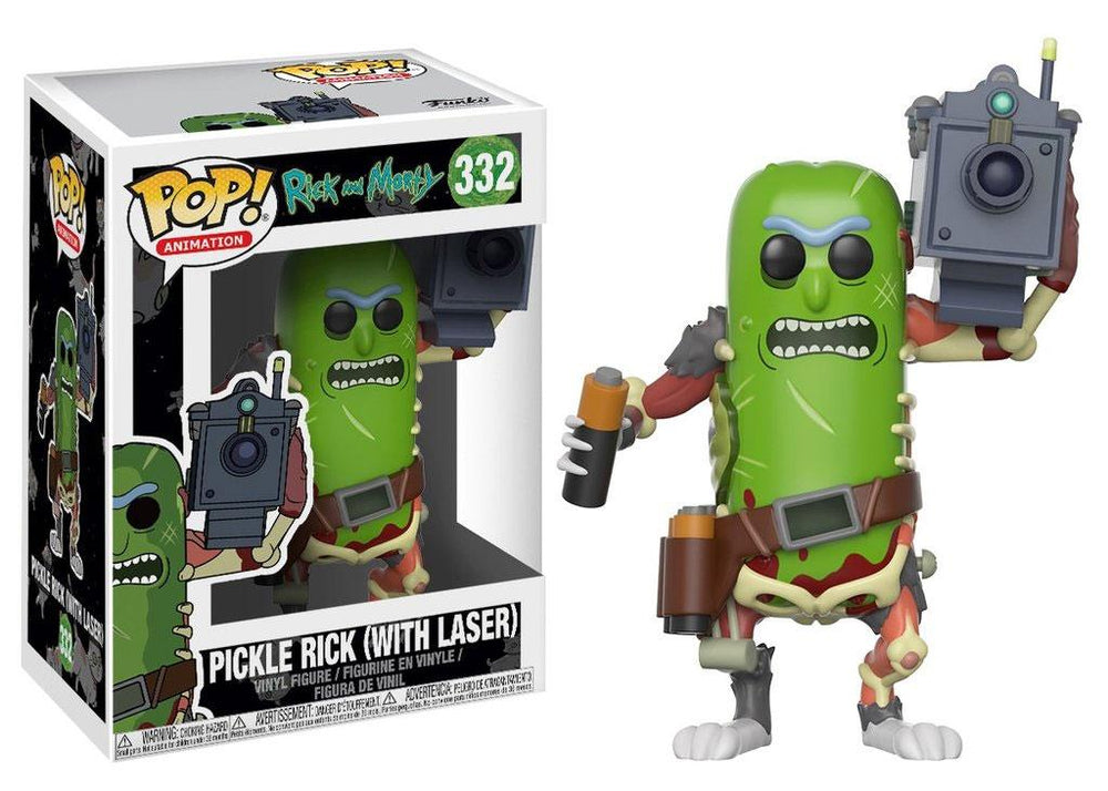 Rick and Morty POP! Animation Vinyl Figur Pickle Rick with Laser 9 cm - Smalltinytoystore