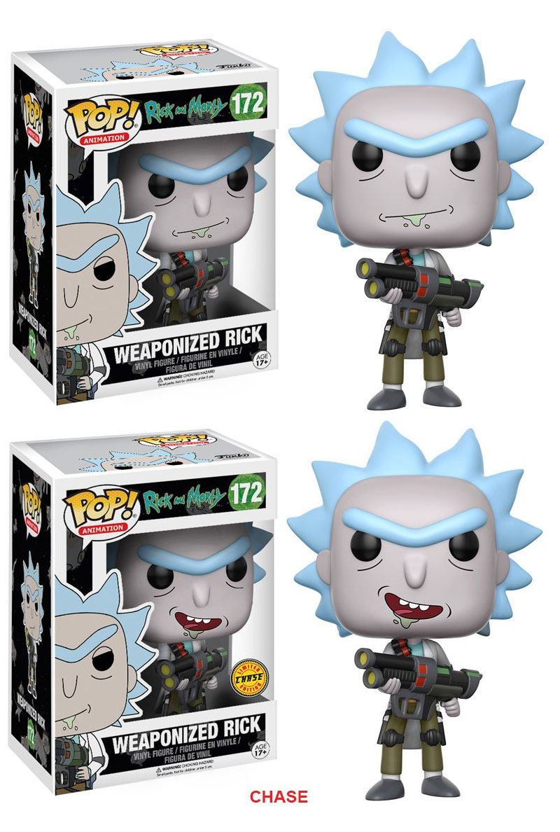 Rick and Morty POP! Animation Vinyl Figuren Weaponized Rick 9 cm Sortiment (6) - Smalltinytoystore