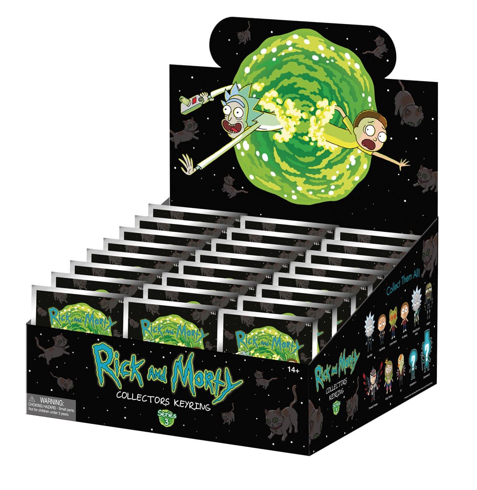 Rick and Morty PVC-Taschenanhänger Series 3 Display (24) - Smalltinytoystore