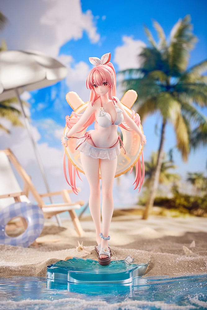 Rosuuri Original Character PVC Statue 1/7 White Rabbit Rosu: Swimsuit Ver. 25 cm - Smalltinytoystore