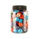Runder Behälter mit klassischen RPG-Würfeln (80) - Smalltinytoystore