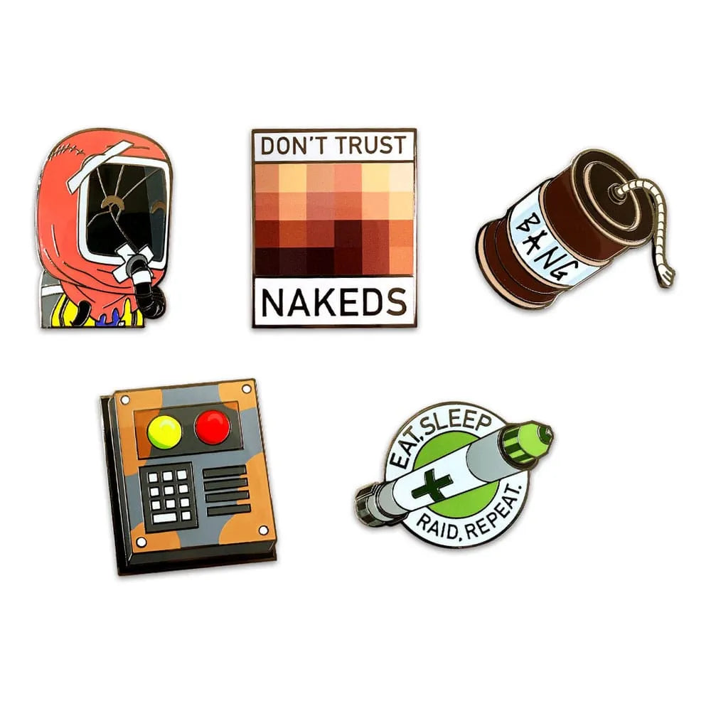 Rust Ansteck-Pins Set 5 cm (6) - Smalltinytoystore