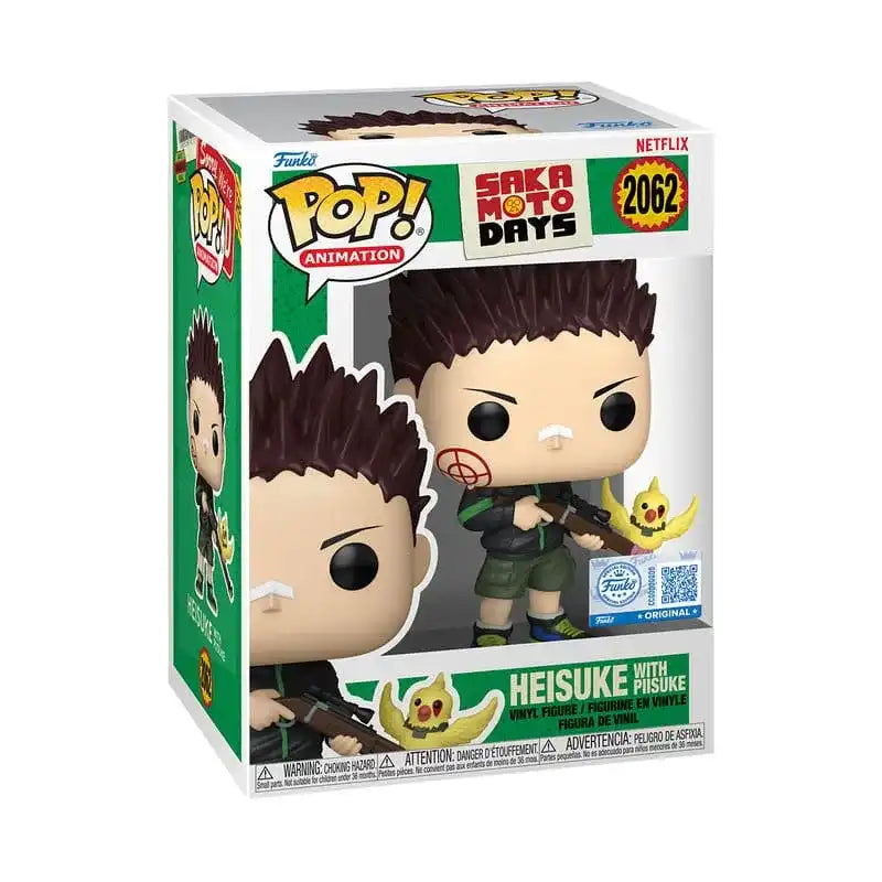 Sakamoto Days POP! Animation Vinyl Figur Heisuke & Piisuke Exclusive Edition 9 cm - Smalltinytoystore