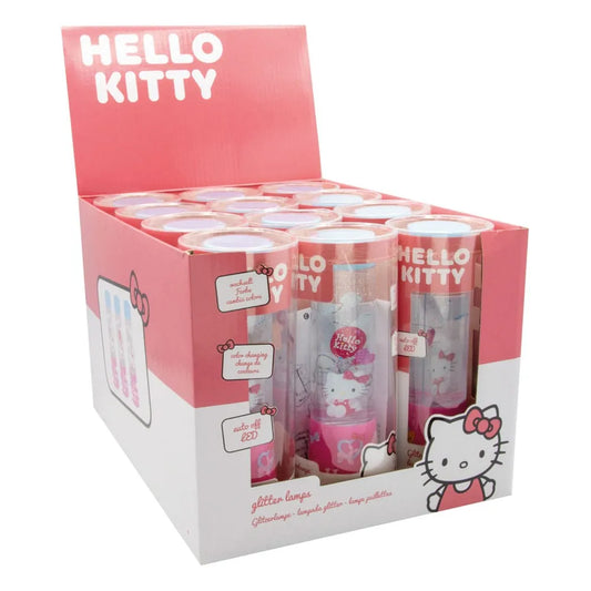 Sanrio LED Glitzerlampen Hello Kitty 15 cm Display (12) - Smalltinytoystore