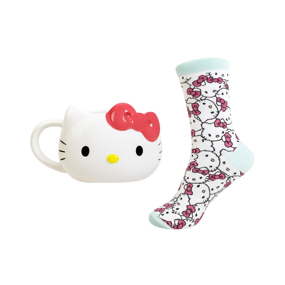 Sanrio Set 3D Tasse und Socken Hello Kitty - Smalltinytoystore