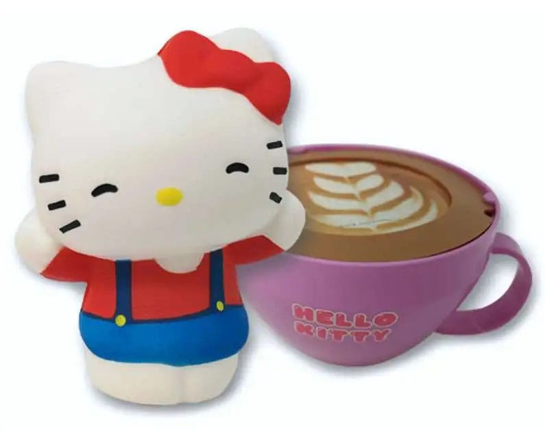 Sanrio Squishy Figuren Hello Kitty Cappuccino Display (8) - Smalltinytoystore