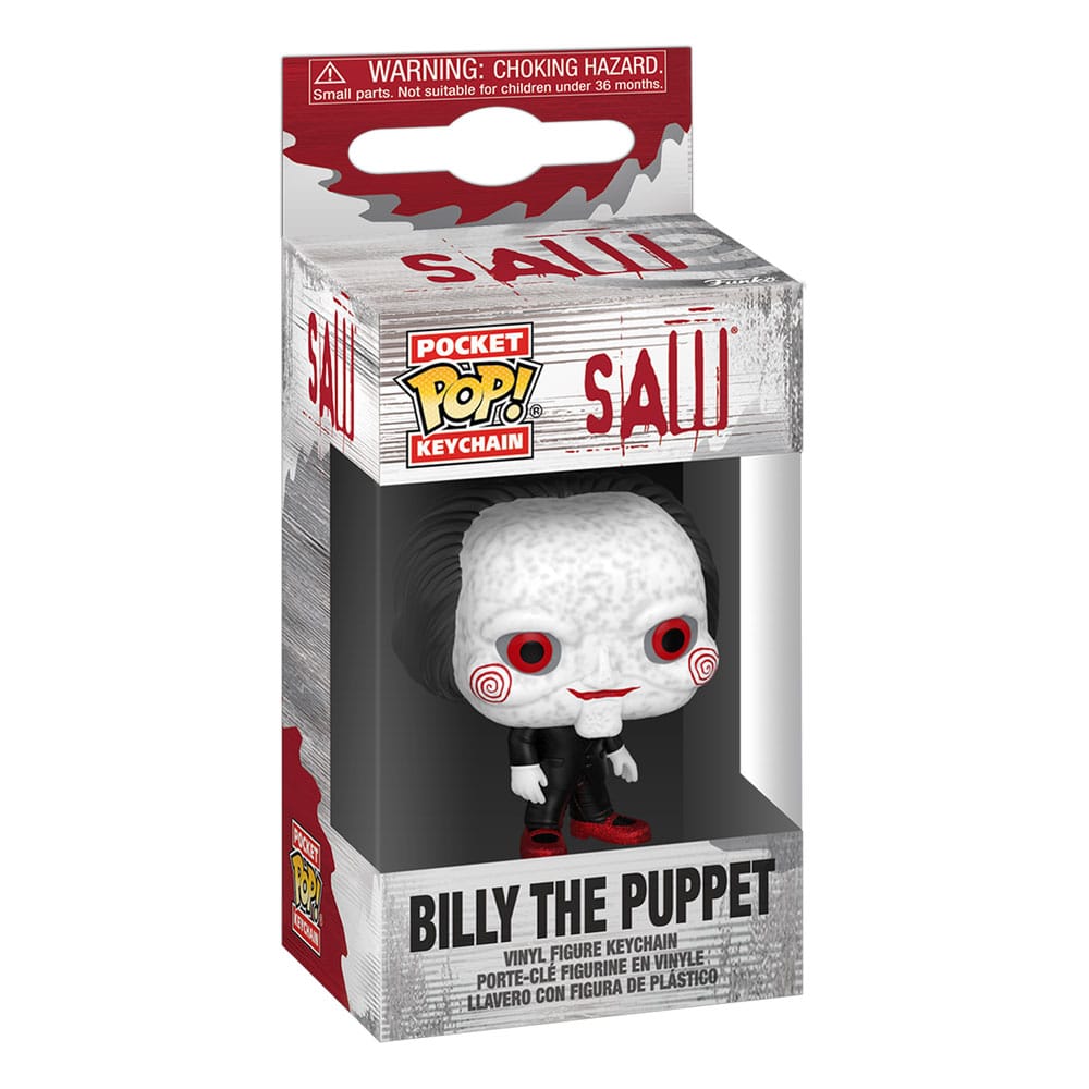 Saw Pocket POP! Vinyl Schlüsselanhänger 4 cm Billy the Puppet Display (12) - Smalltinytoystore