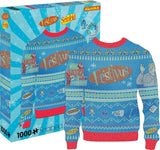 Seinfeld: Festivus Ugly Christmas Sweater Shaped 1000 Piece Jigsaw Puzzle - Smalltinytoystore