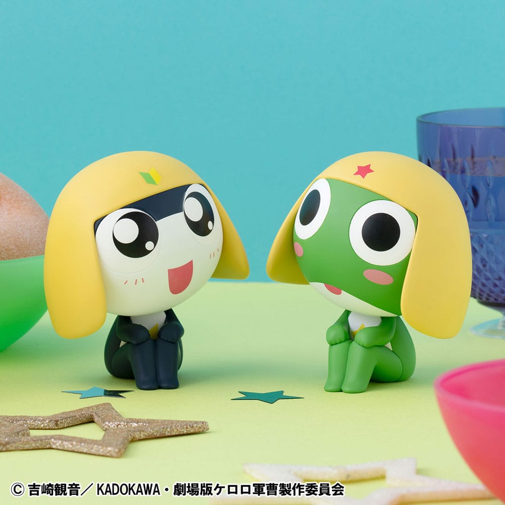Sergeant Frog Look Up PVC Statue Keroro & Tamama Set (with gift) 11 cm - Smalltinytoystore