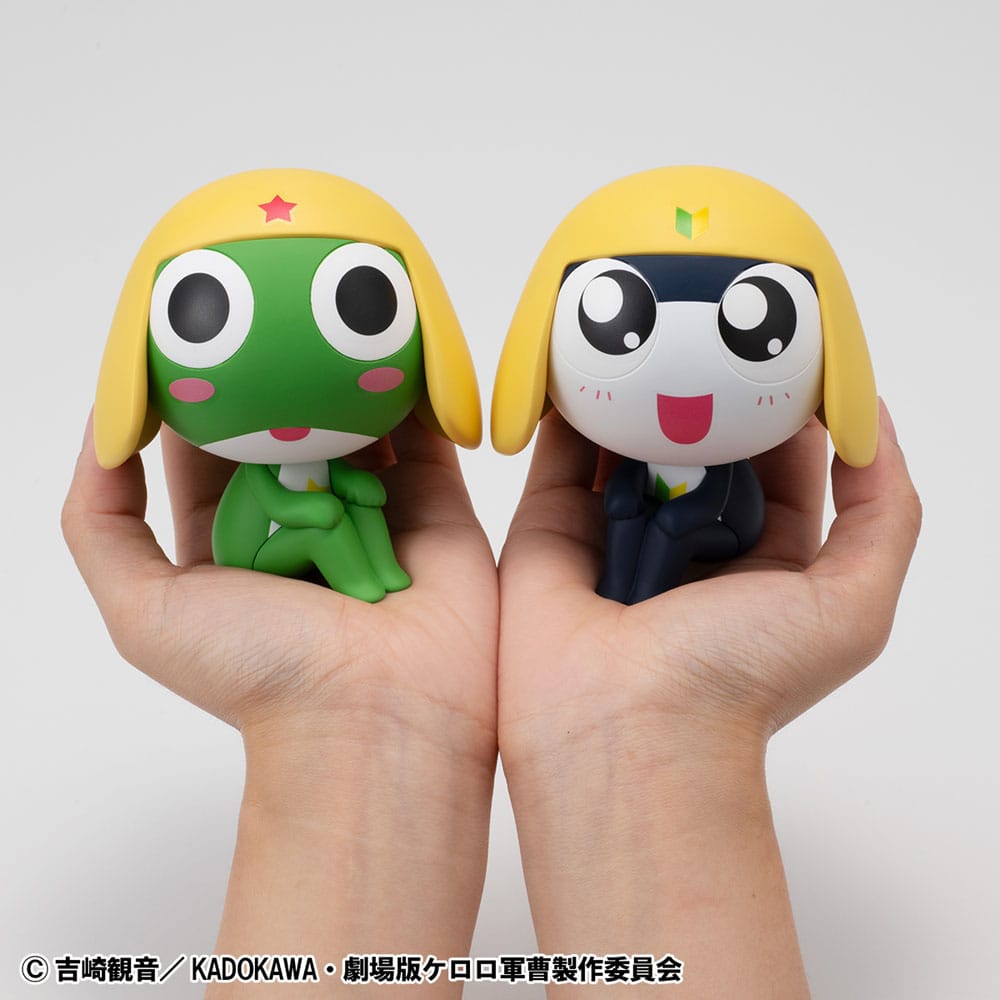 Sergeant Frog Look Up PVC Statue Keroro & Tamama Set (with gift) 11 cm - Smalltinytoystore