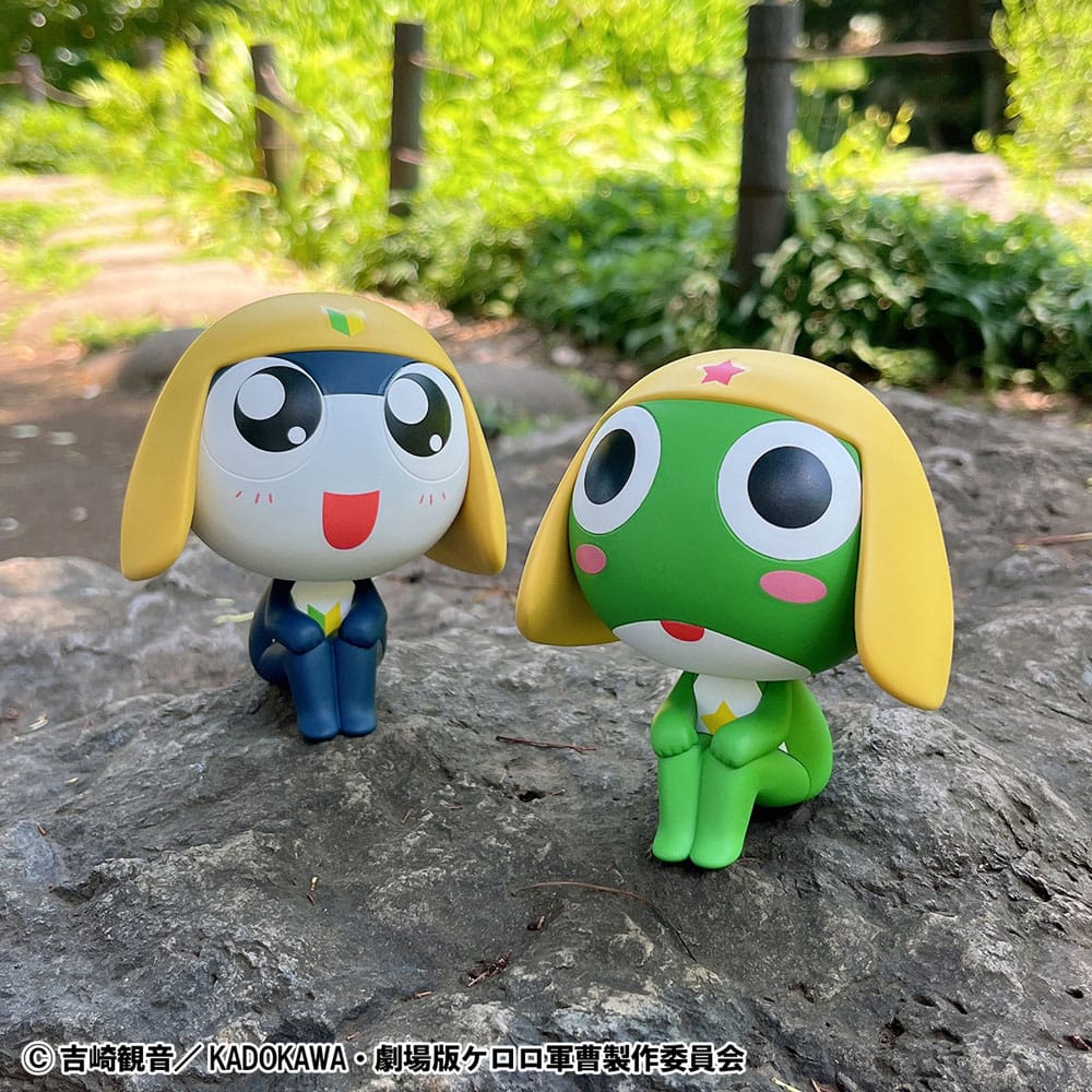 Sergeant Frog Look Up PVC Statue Keroro & Tamama Set (with gift) 11 cm - Smalltinytoystore