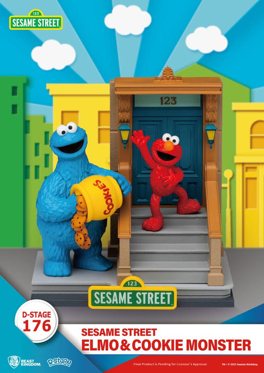Sesamstraße D-Stage PVC Statue Elmo & Cookie Monster 11 cm - Smalltinytoystore