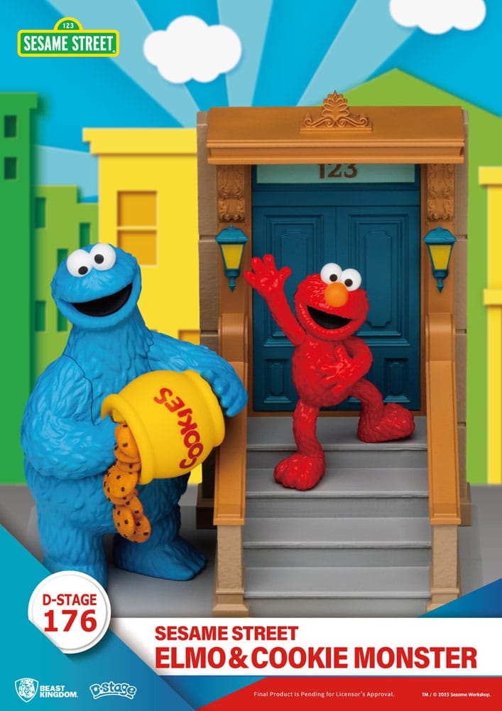 Sesamstraße D-Stage PVC Statue Elmo & Cookie Monster 11 cm - Smalltinytoystore