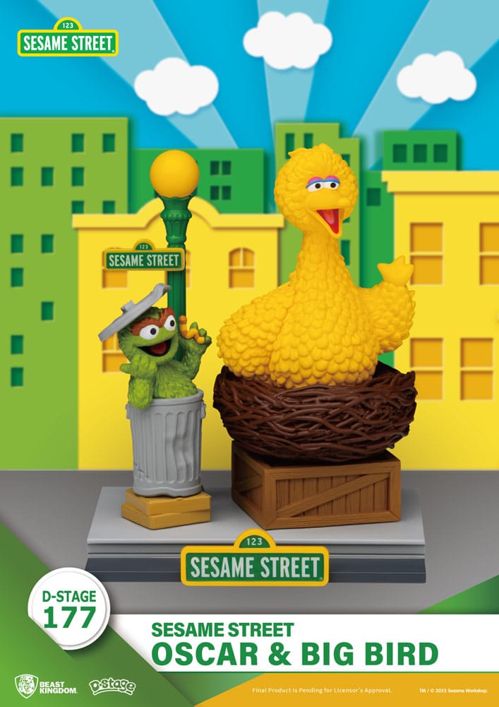 Sesamstraße D-Stage PVC Statue Oscar & Big Bird 12 cm - Smalltinytoystore