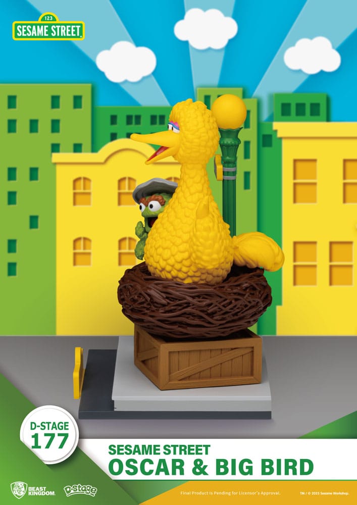 Sesamstraße D-Stage PVC Statue Oscar & Big Bird 12 cm - Smalltinytoystore