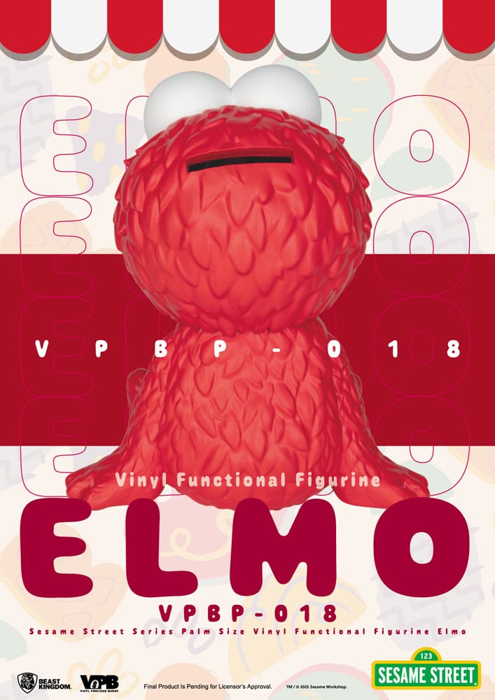 Sesamstraße Piggy Vinyl Spardose Elmo 12 cm - Smalltinytoystore