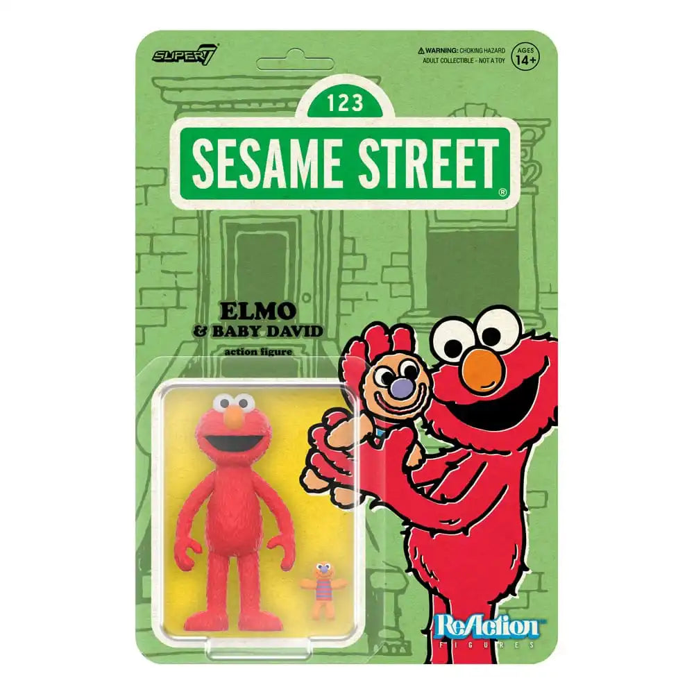 Sesamstraße ReAction Actionfigur Wave 04 Elmo & Baby David 10 cm - Smalltinytoystore