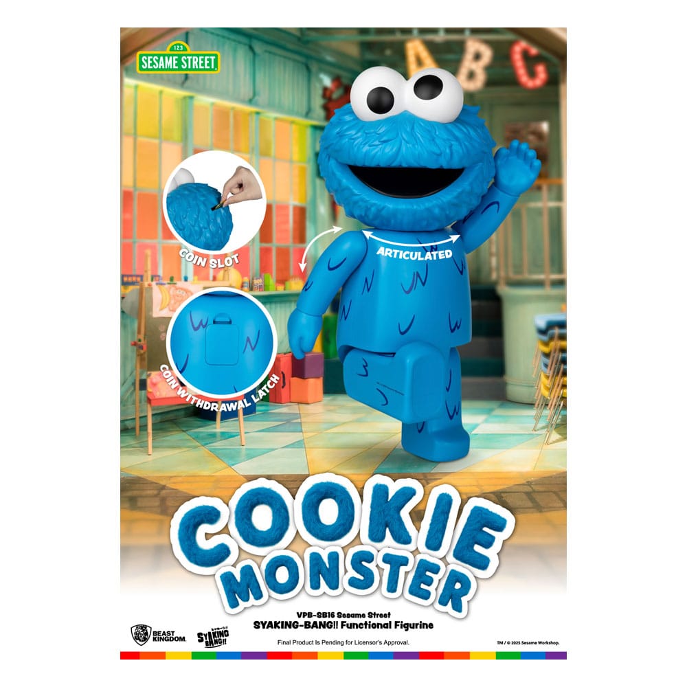 Sesamstraße Syaking Bang Series PVC Spardose Cookie Monster 47 cm - Smalltinytoystore