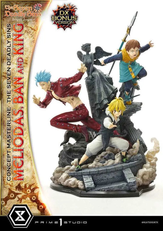 Seven Deadly Sins Concept Masterline Series Statue Meliodas, Ban and King Deluxe Bonus Version 55 cm - Smalltinytoystore