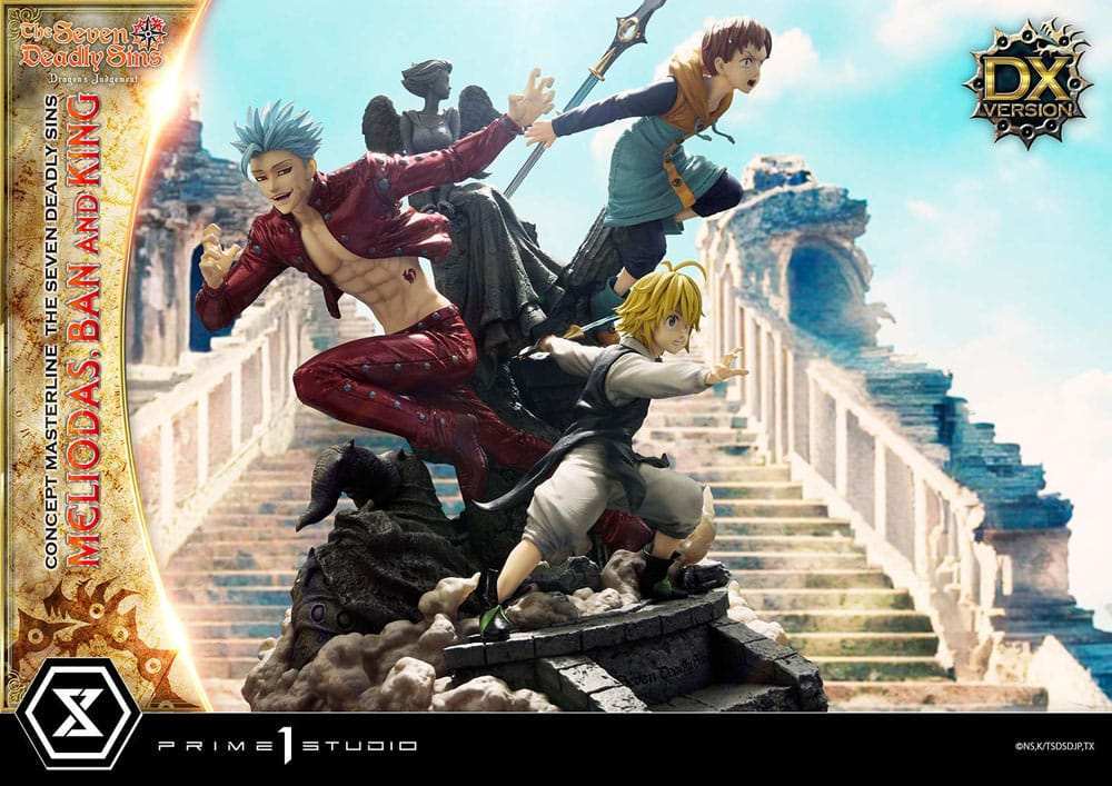 Seven Deadly Sins Concept Masterline Series Statue Meliodas, Ban and King Deluxe Version 55 cm - Smalltinytoystore