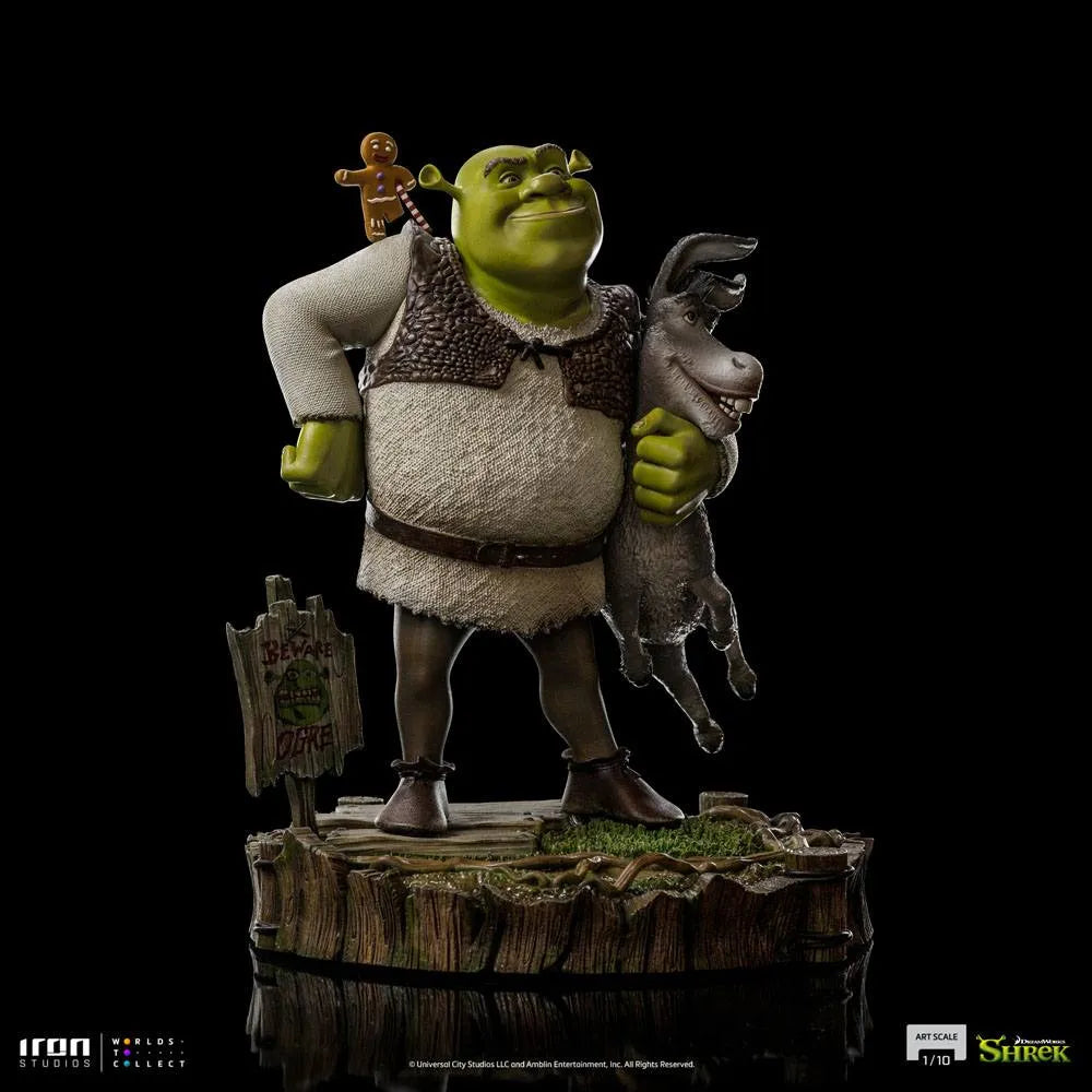 Shrek Deluxe Art Scale Statue 1/10 Shrek, Donkey and The Gingerbread Man 26 cm - Smalltinytoystore