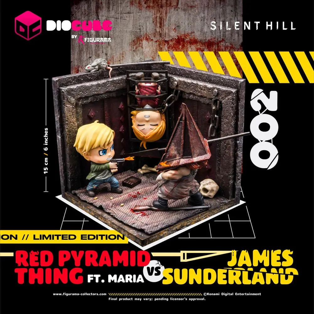 Silent Hill DioCube PVC Diorama Silent Hill 2 Red Pyramid Thing Vs James Sunderland Ft. Maria 15 cm - Smalltinytoystore